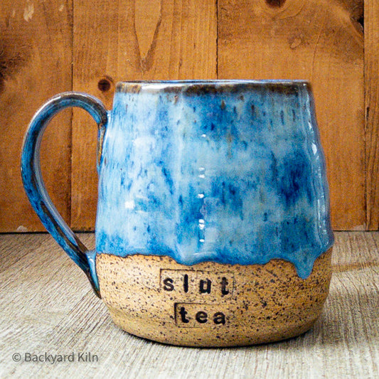Blue "Slut Tea" Mug by Taylor