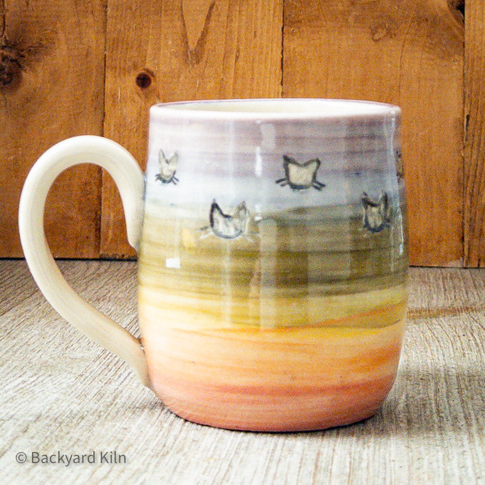 Rainbow Cat Heads Mug by Taylor