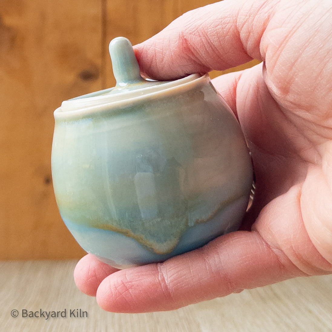 Tiny Blue Jar by Taylor