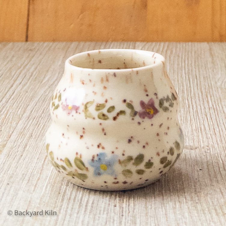 Speckled Scandi Pastel Floral Mini Vase by Taylor