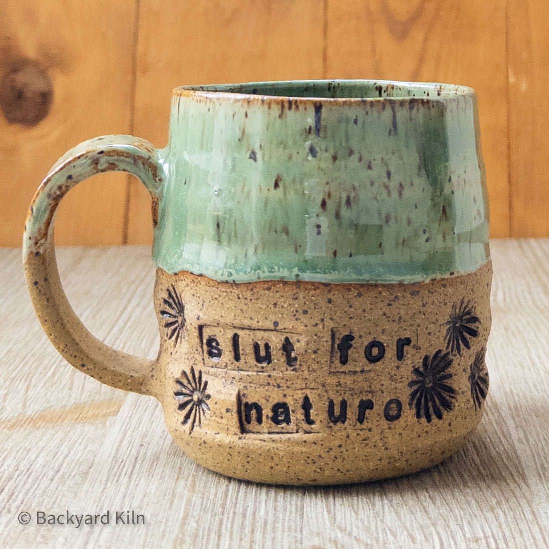 "Slut for Nature" with Flowers Mug by Taylor