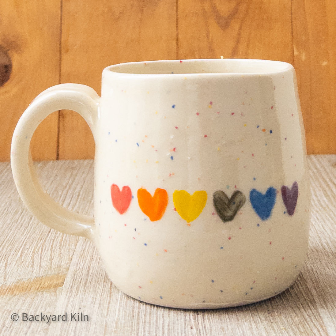 Rainbow Hearts Funfetti Mug by Taylor