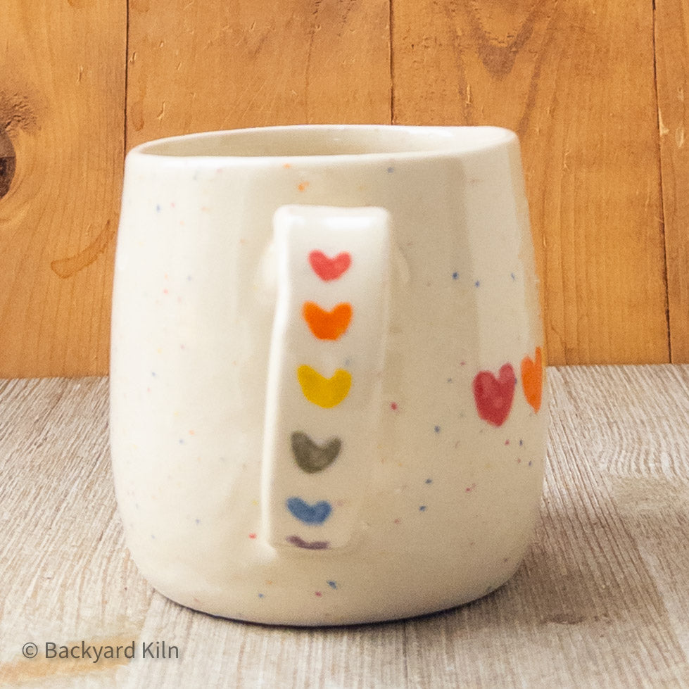 Rainbow Hearts Funfetti Mug by Taylor