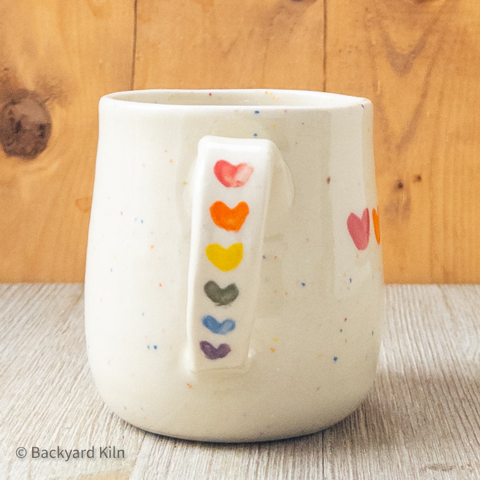 Rainbow Hearts Funfetti Mug by Taylor