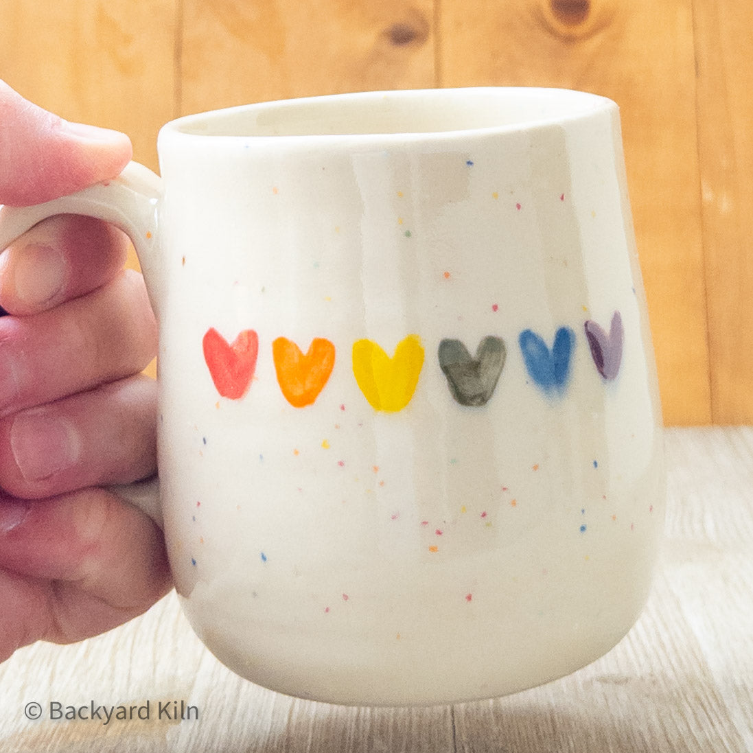Rainbow Hearts Funfetti Mug by Taylor
