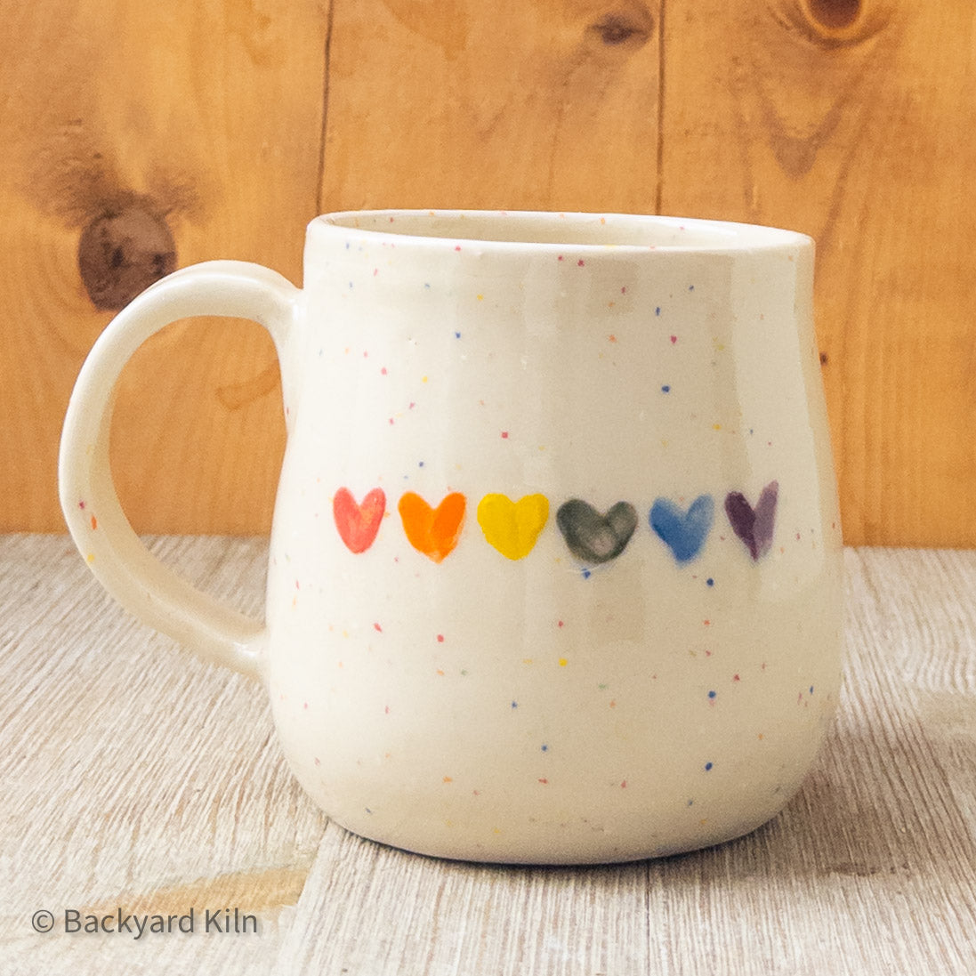 Rainbow Hearts Funfetti Mug by Taylor