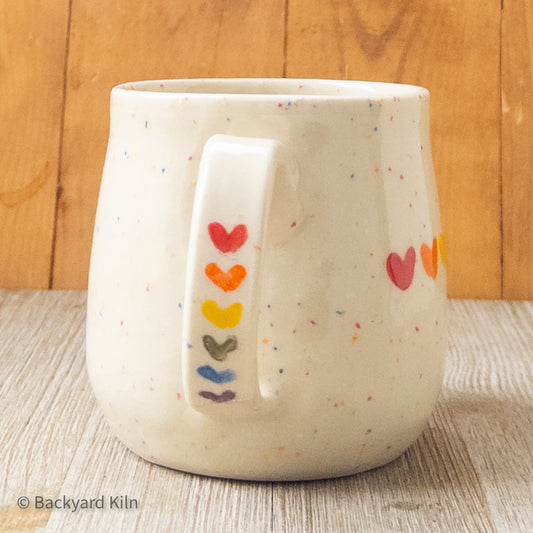 Rainbow Hearts Funfetti Mug by Taylor