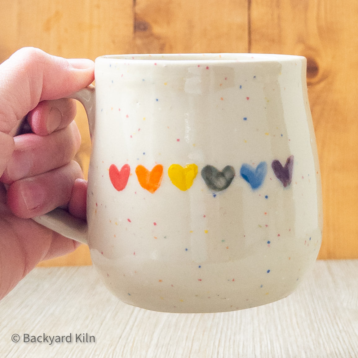 Rainbow Hearts Funfetti Mug by Taylor