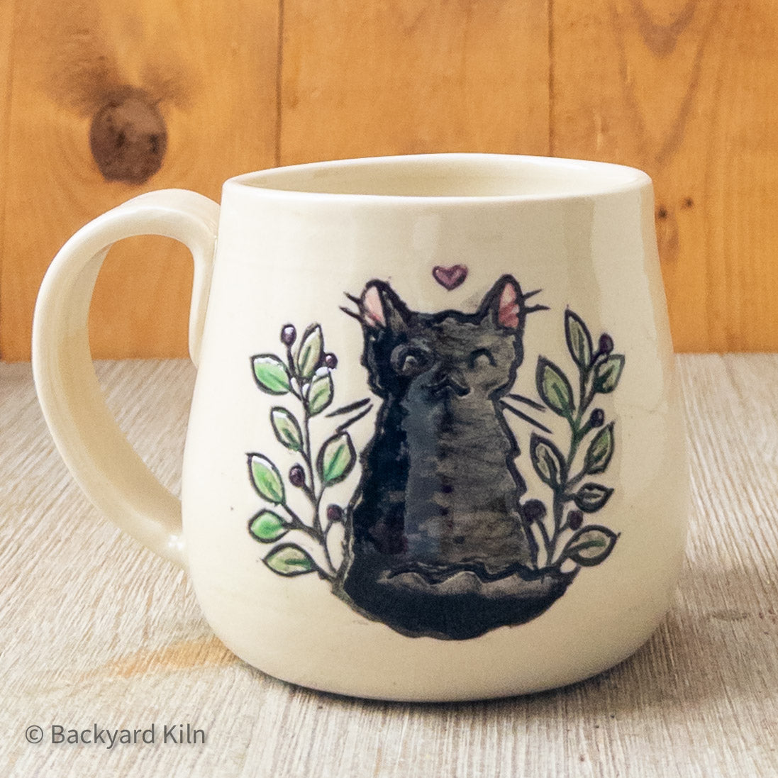 Black Cat in the Garden Mug by Taylor