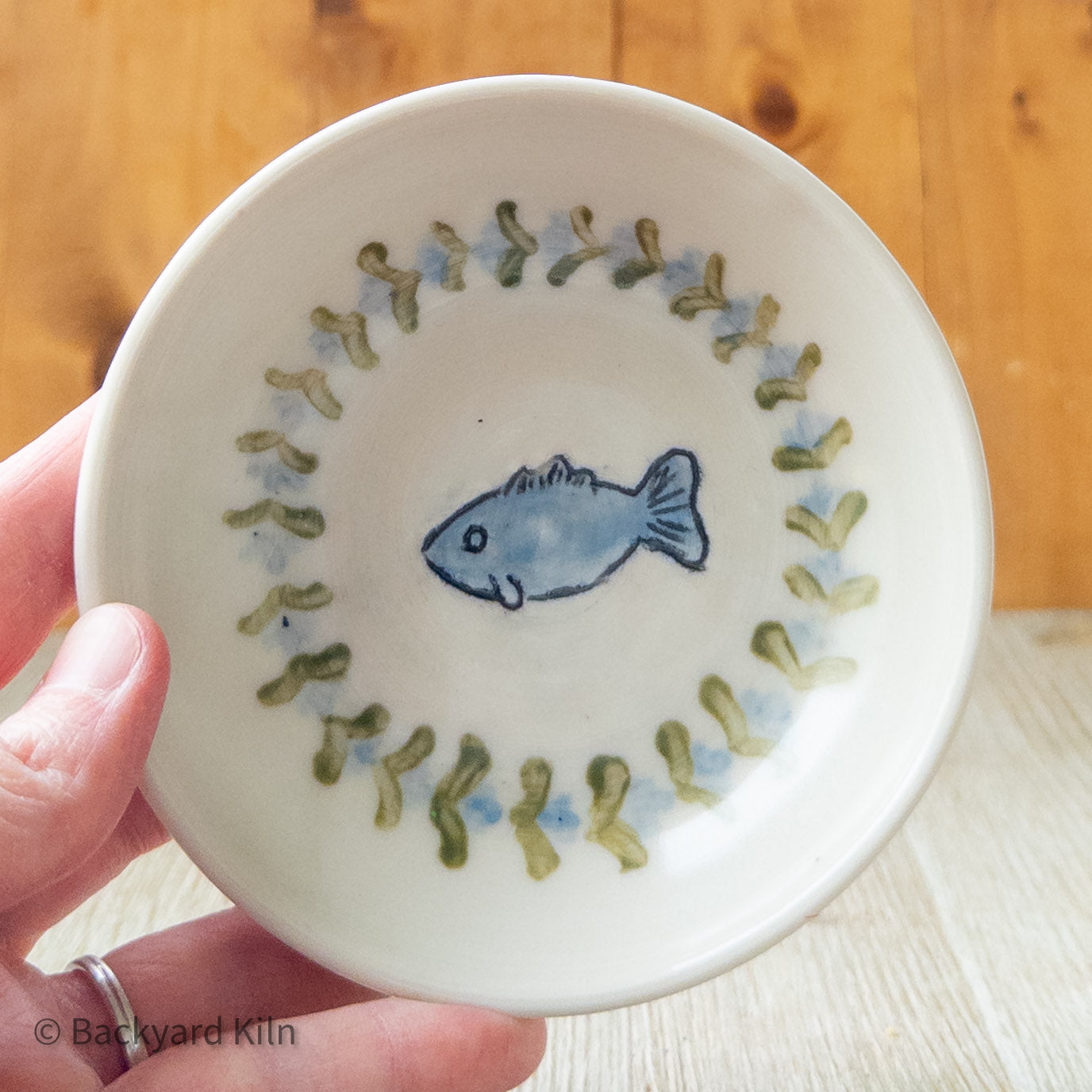 Blue Fish Scandi Pet Bowl by Taylor