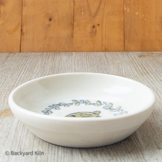 Green Fish w/Leaves Scandi Pet Bowl by Taylor