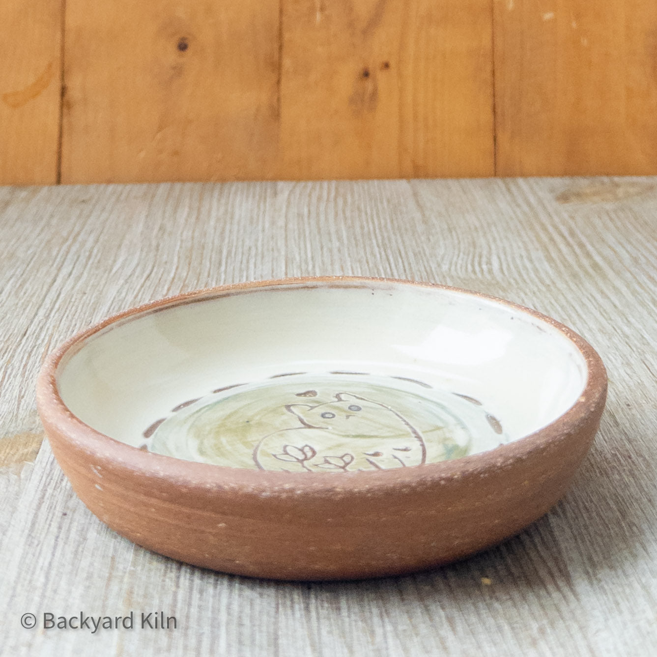 Green Scandi Cat Pet Bowl by Taylor