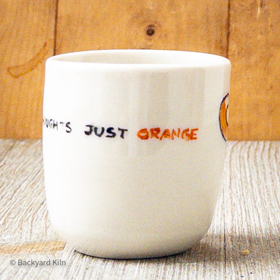 "George" Orange Cat Shot Glass by Hannah and Taylor