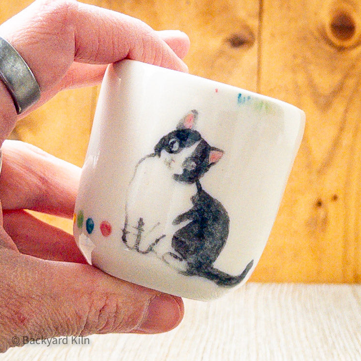"Leo" Cat Shot Glass by Hannah and Taylor - SECOND