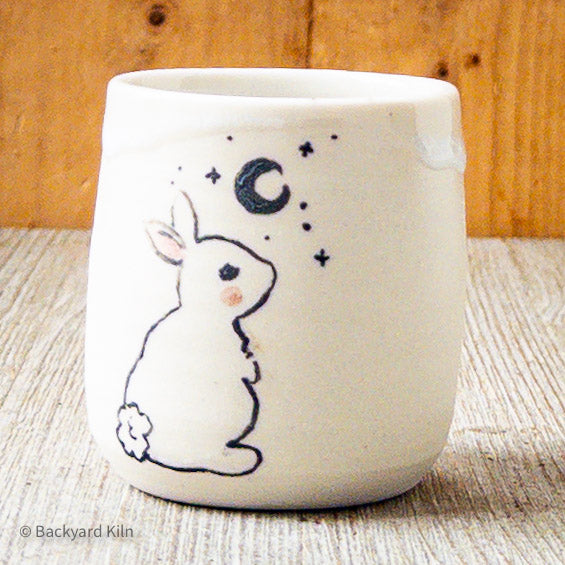 "Beatrice" Moon and Stars Shot Glass by Hannah and Taylor