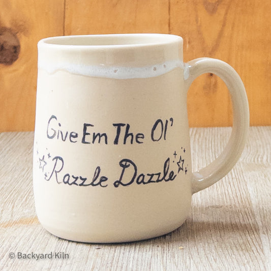 "Razzle-Dazzle" Cat Mug by Hannah and Taylor