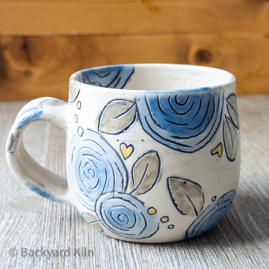 Blue Flowers Mug #4 by Taylor