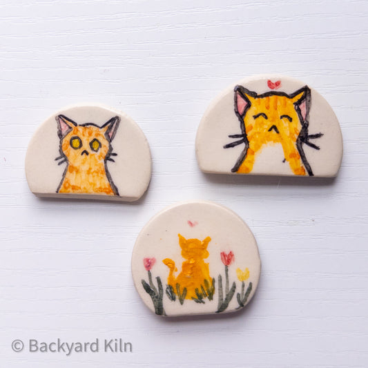 Orange Cat Magnets by Taylor