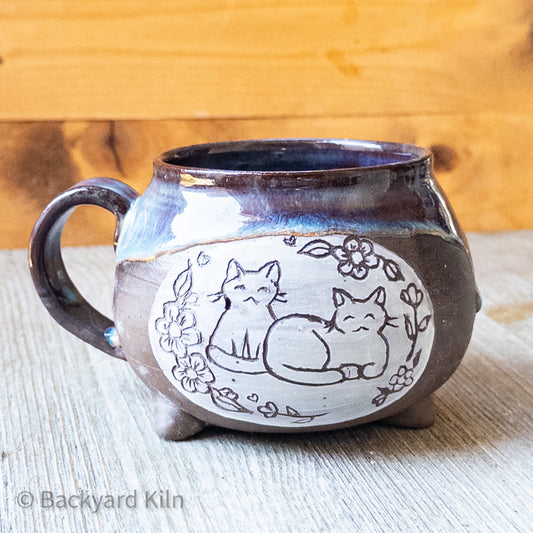 2 Cats Cauldron Mug by Taylor