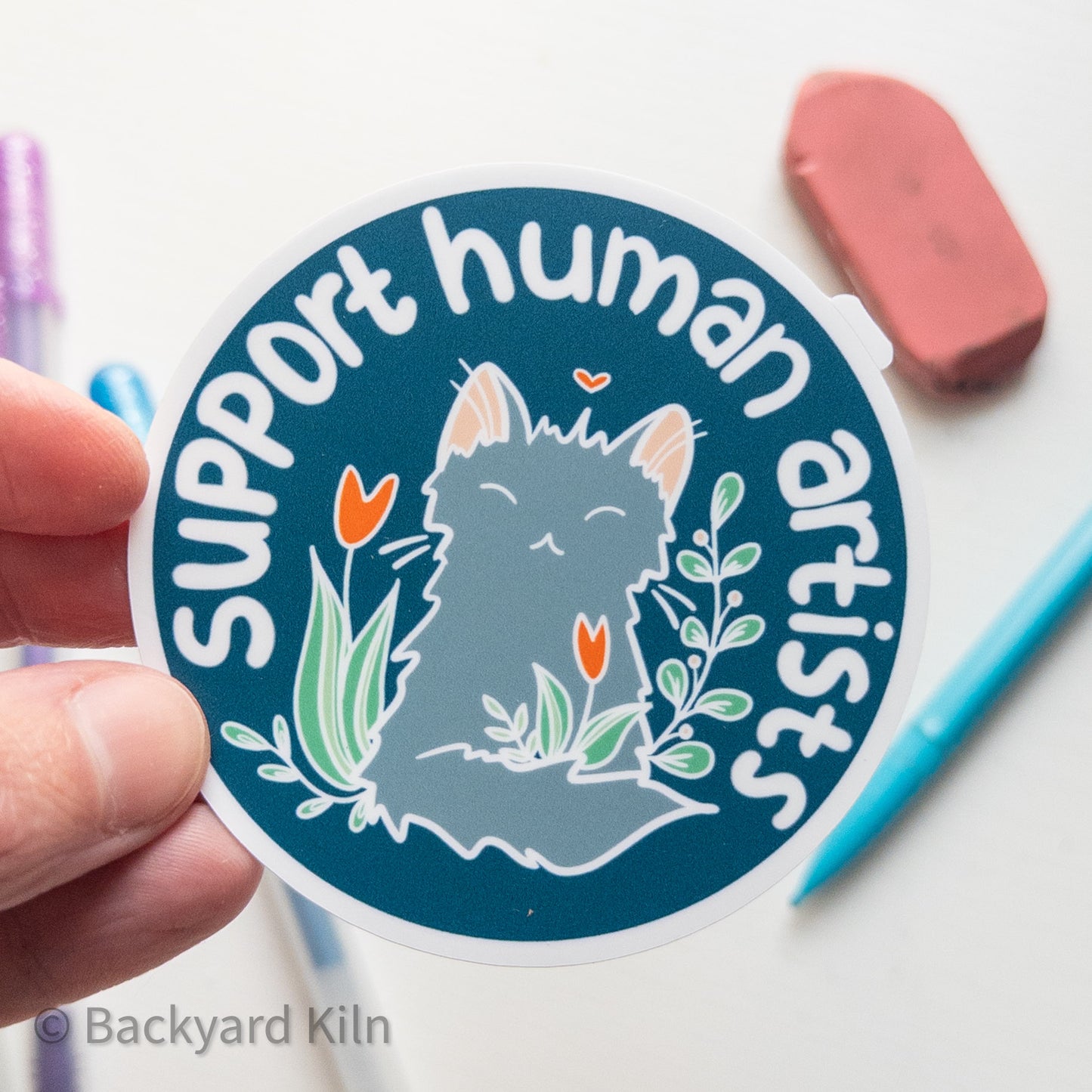 SUPPORT HUMAN ARTISTS Sticker by Taylor