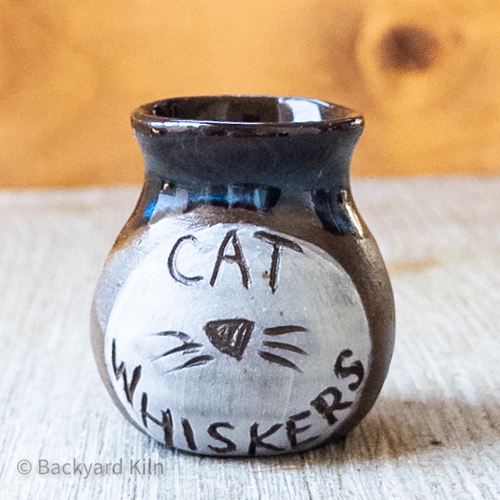 Mini Blue/Brown Cat Whiskers Vase by Taylor ￼