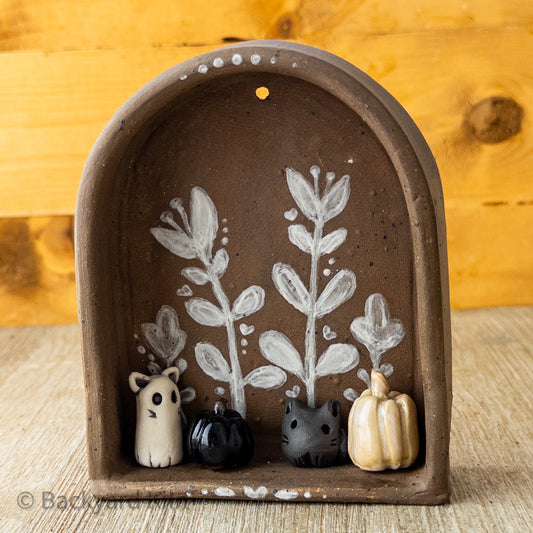 Rustic Floral Hanging Shrine/Shelf #2 by Taylor