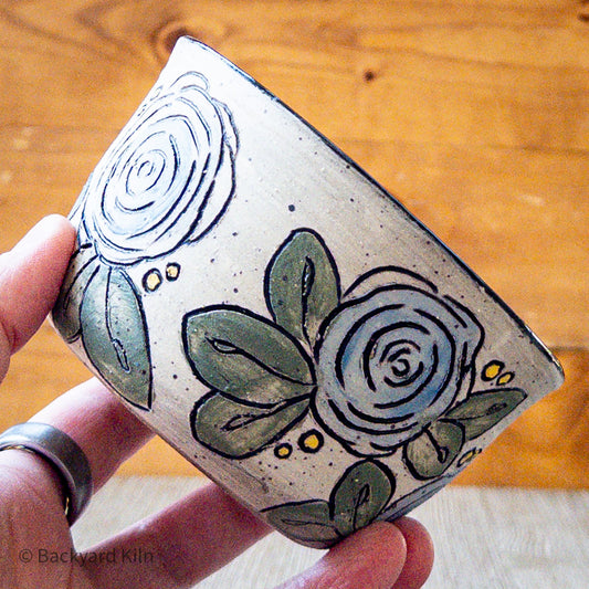 Blue Rose-Carved Bowl by Taylor SECOND