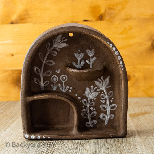 Rustic Floral Hanging Shrine/Shelf #1 by Taylor