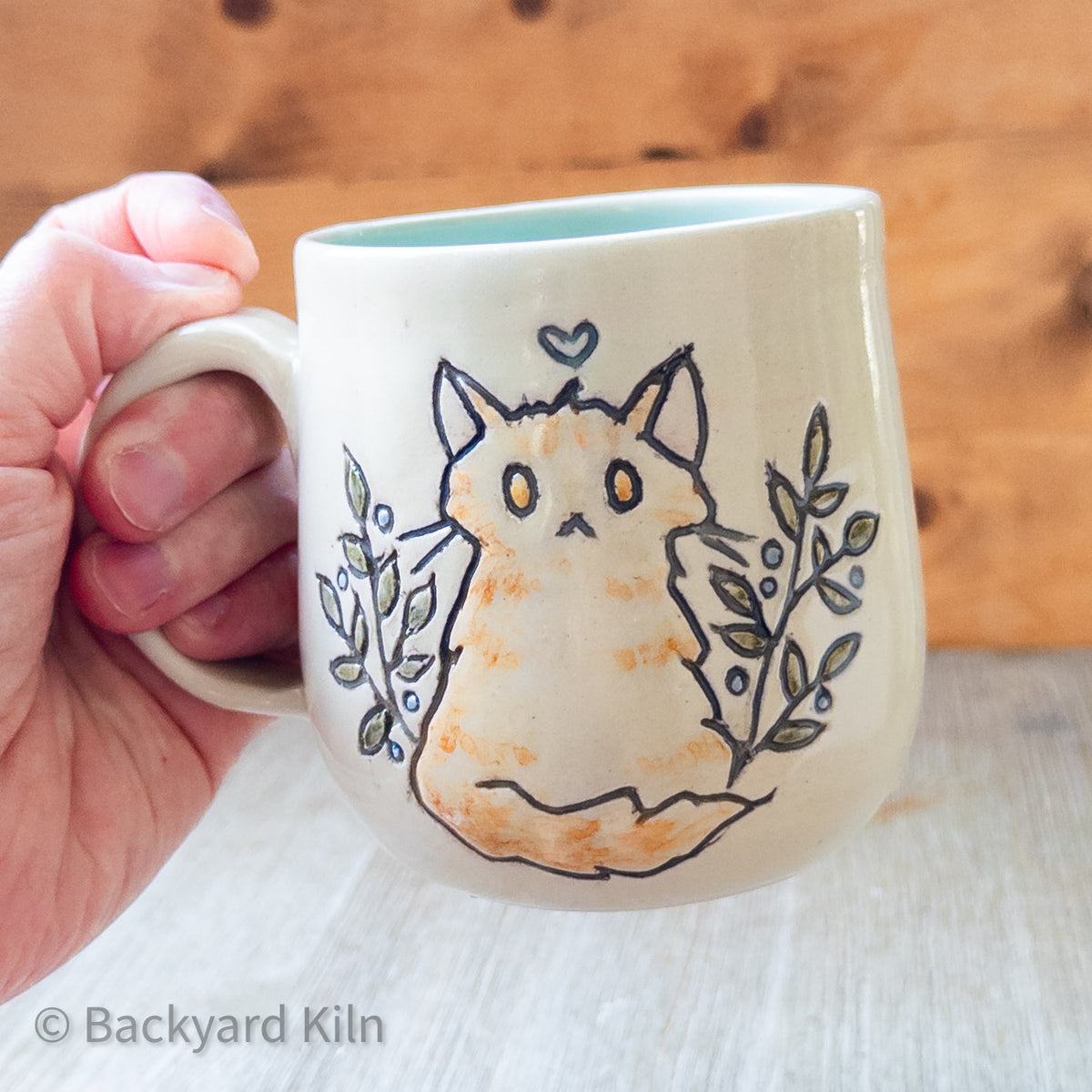 Orange Tabby Cat Mug by Taylor (White)
