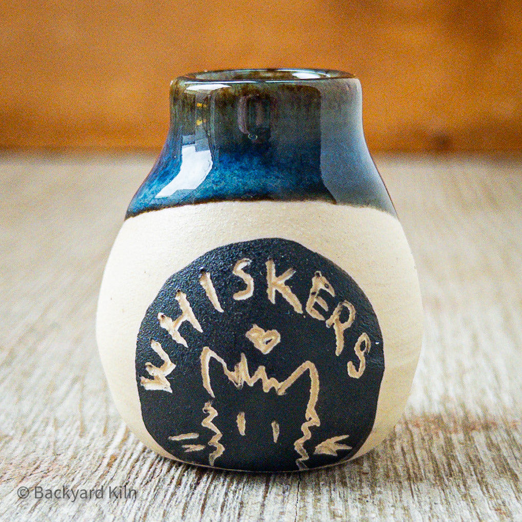Blue Mini Cat Whiskers Vase by Taylor