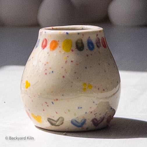 Speckled Rainbow Floral Tiny Vase by Taylor