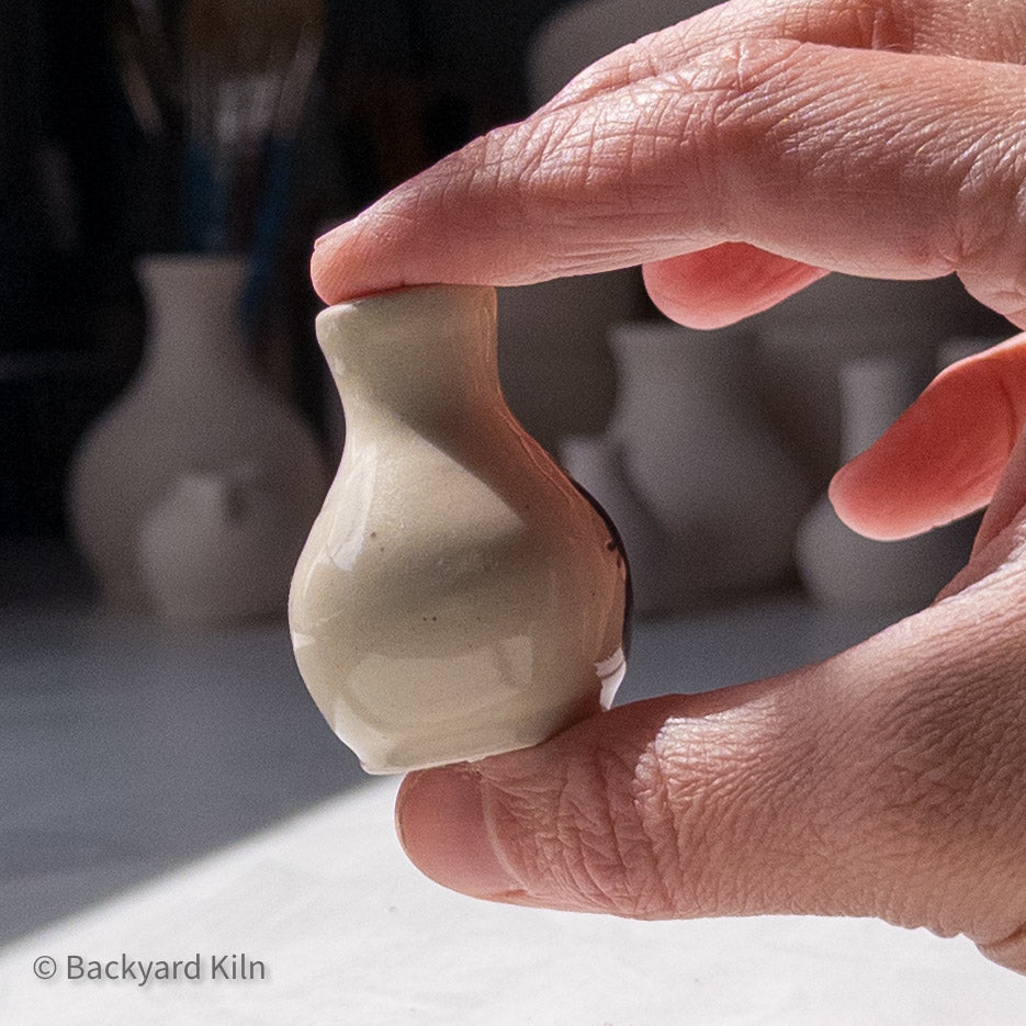 Tiny Black Cat Vase by Taylor
