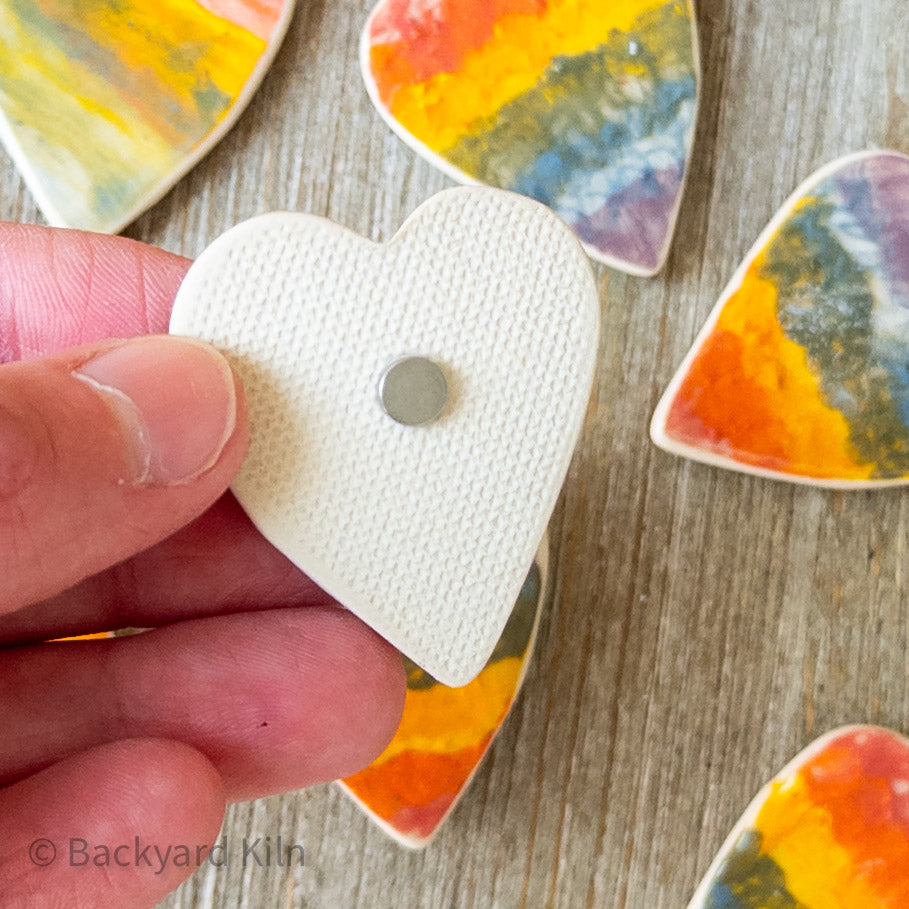 Rainbow Heart Magnets by Taylor