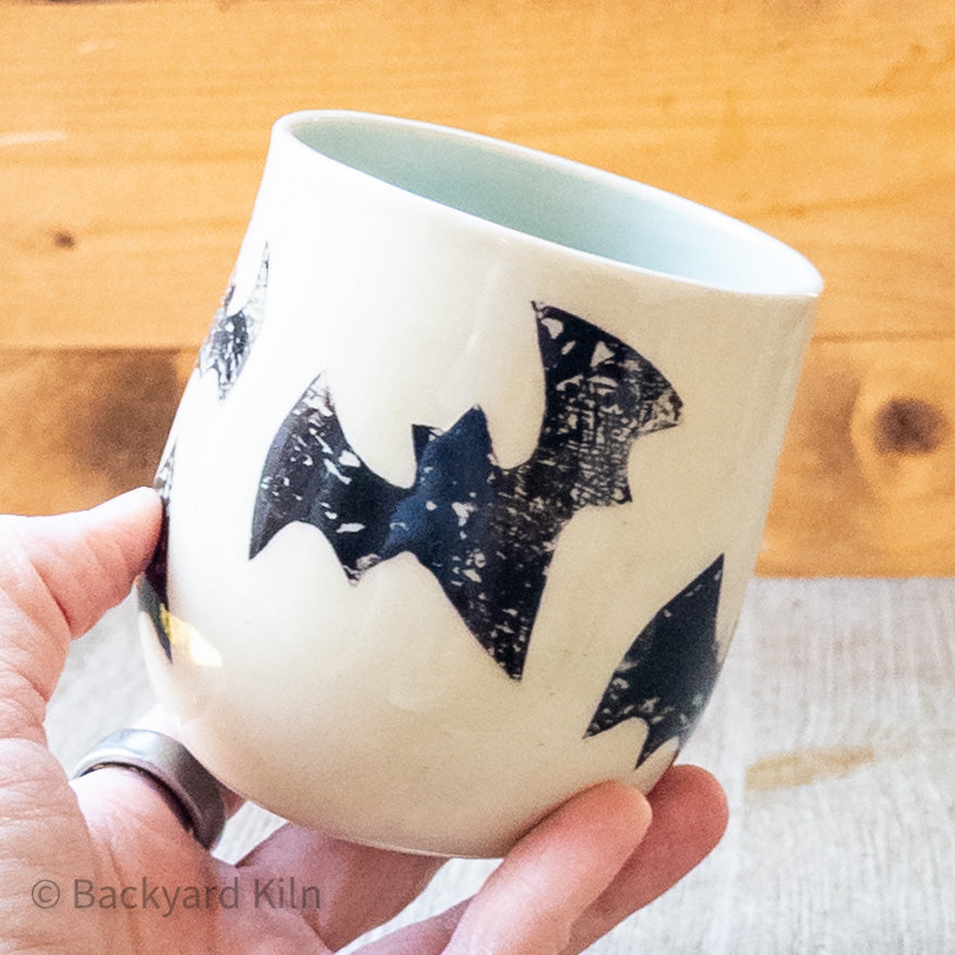 Printed Bats Tumbler Light Blue 1 - Taylor