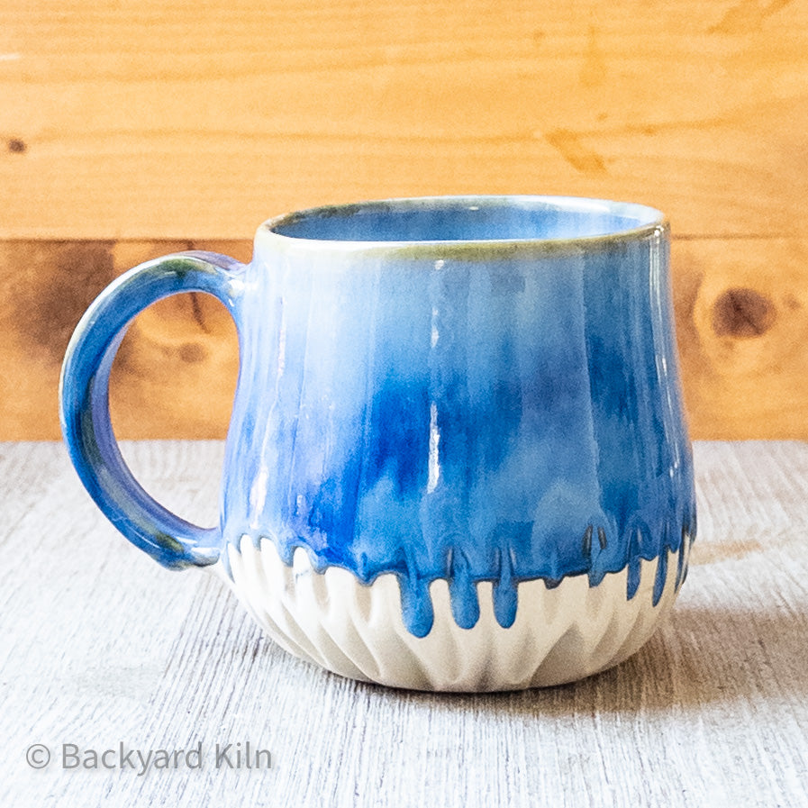 Carved Blue Melt Mug Medium by Taylor