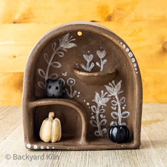 Rustic Floral Hanging Shrine/Shelf #1 by Taylor