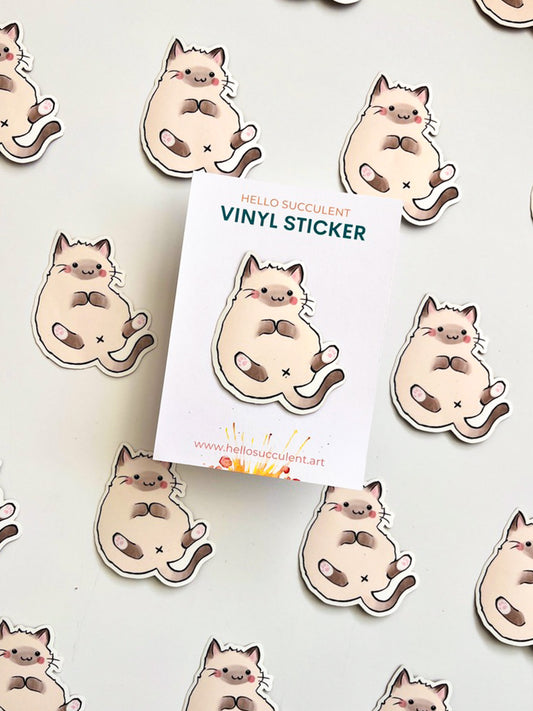 "Au Naturel" Cat Sticker by Hannah