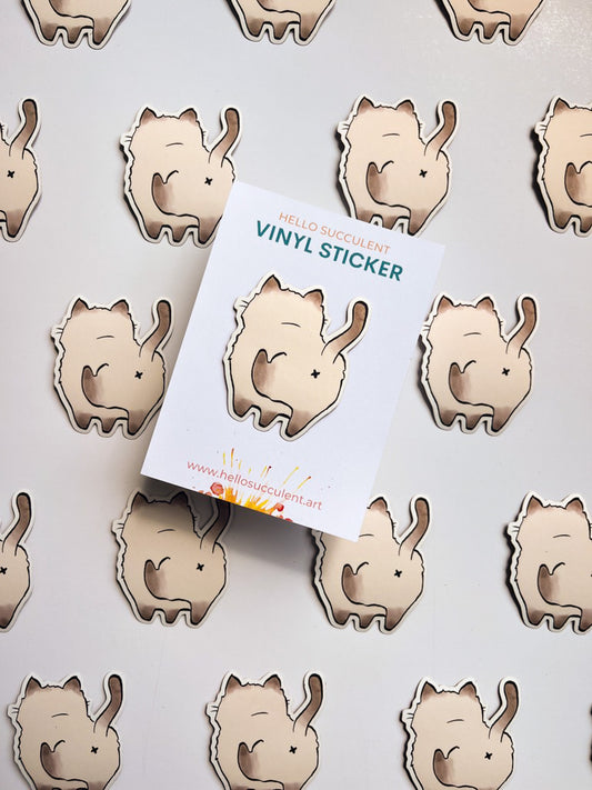 "Damn Right" Cat Sticker by Hannah