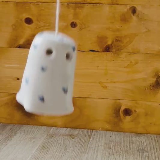 Blue Floral Ghost Bell by Taylor