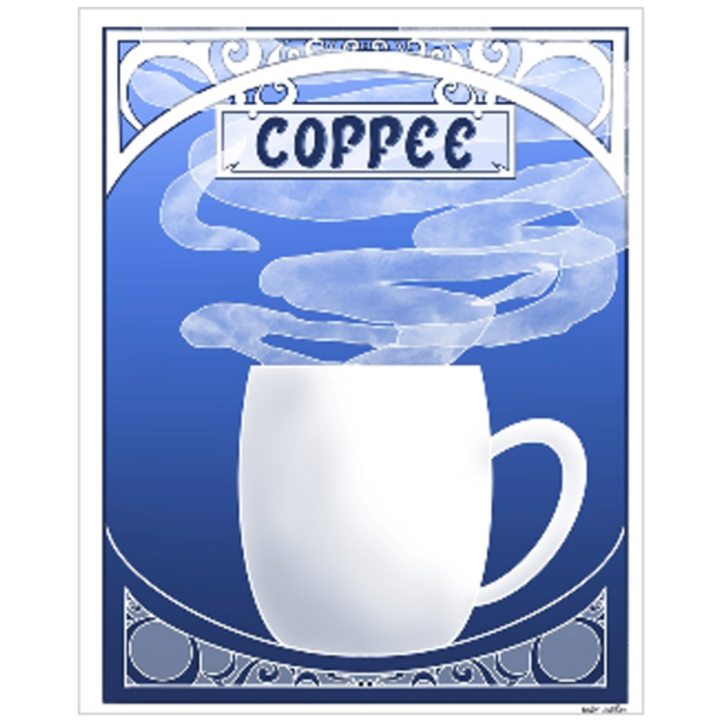 Art Nouveau: Coffee Print