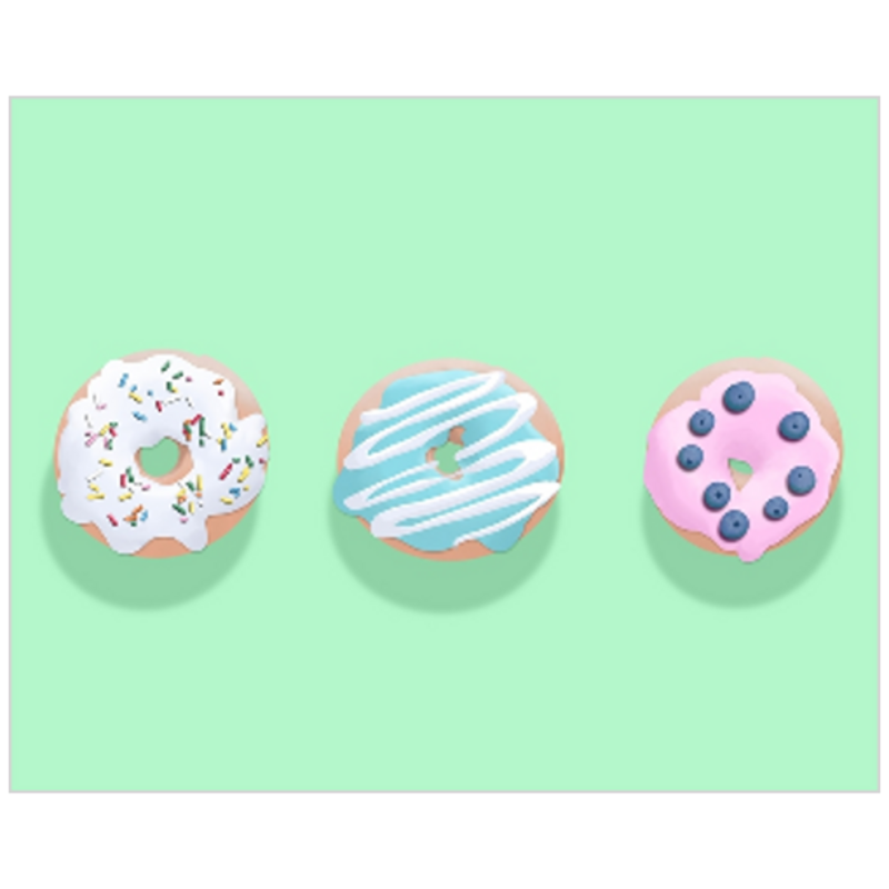 Donuts on Green 10x8”