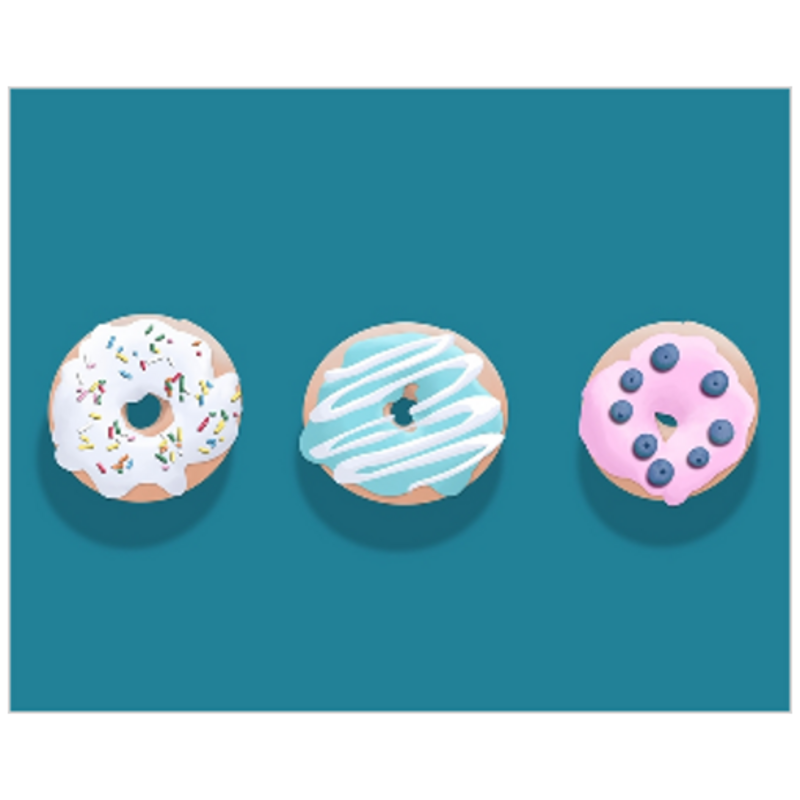 Donuts on Blue 10x8”