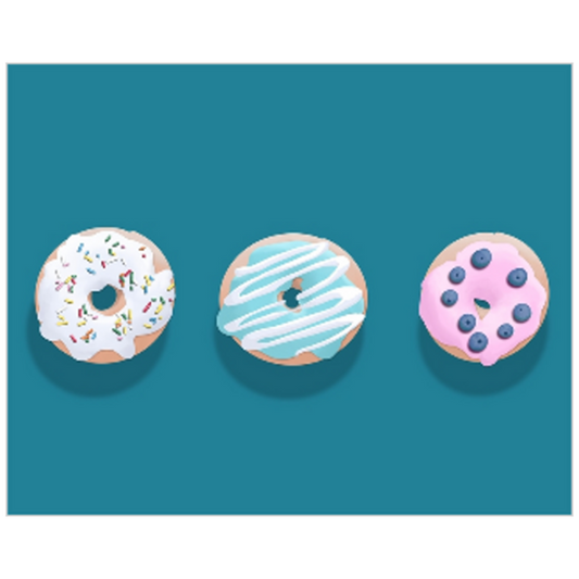 Donuts on Blue 10x8”